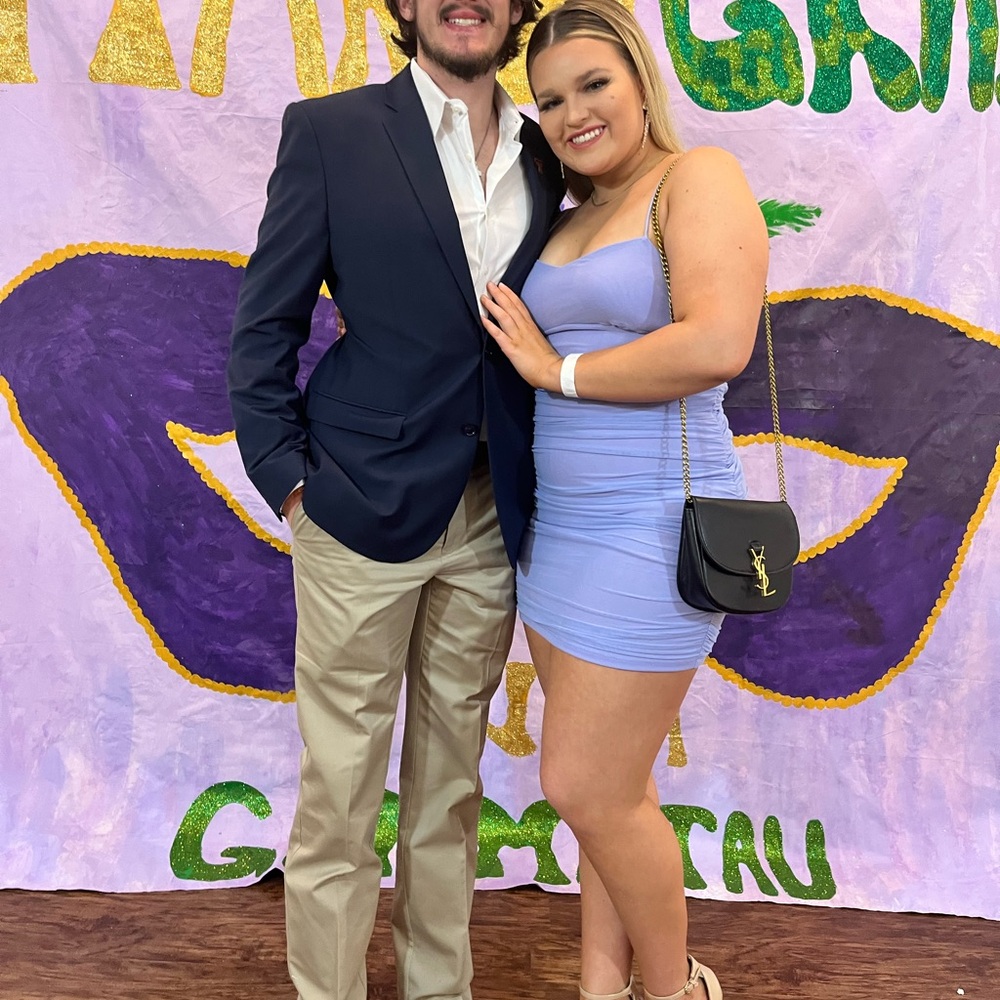 Purple cocktail dress